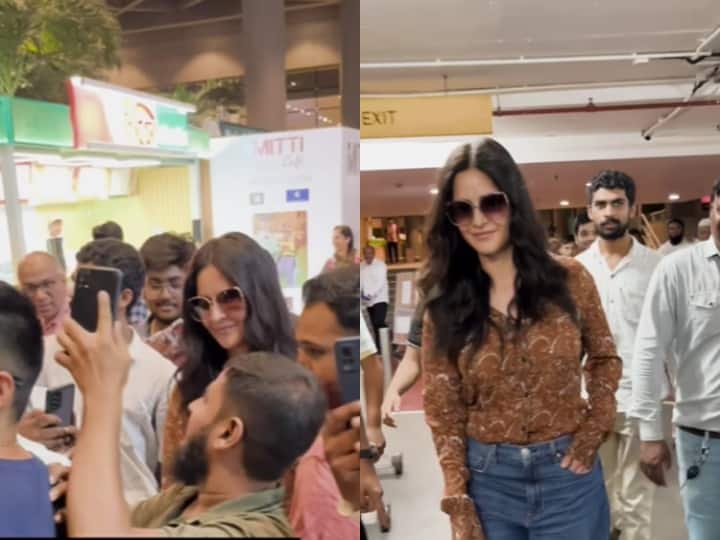 The crowd gathered to take selfie with Katrina Kaif was pushed by the staff of the actress, video