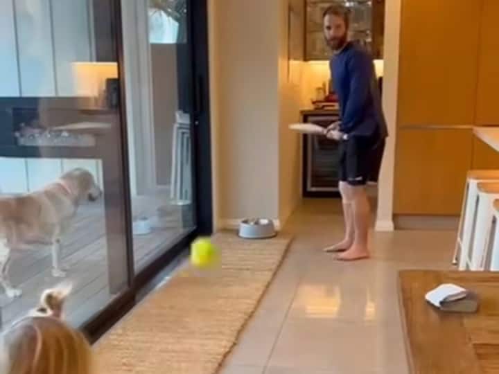 Watch Video: Kane Williamson seen playing cricket with daughter at home, video went viral on social media