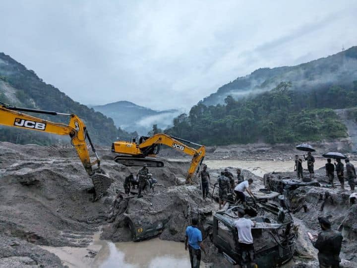 56 people have died so far in the devastation caused by floods in Sikkim, dead bodies were seen floating in the rivers.
