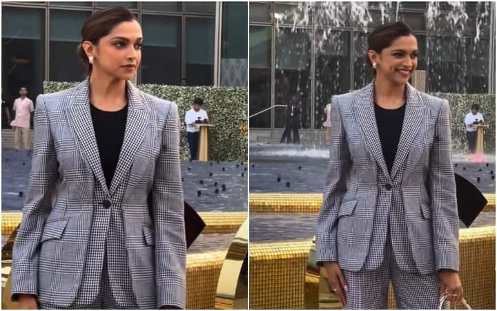Deepika Padukone arrived at the event wearing a suit and boots, the actress's swag seen in the photos