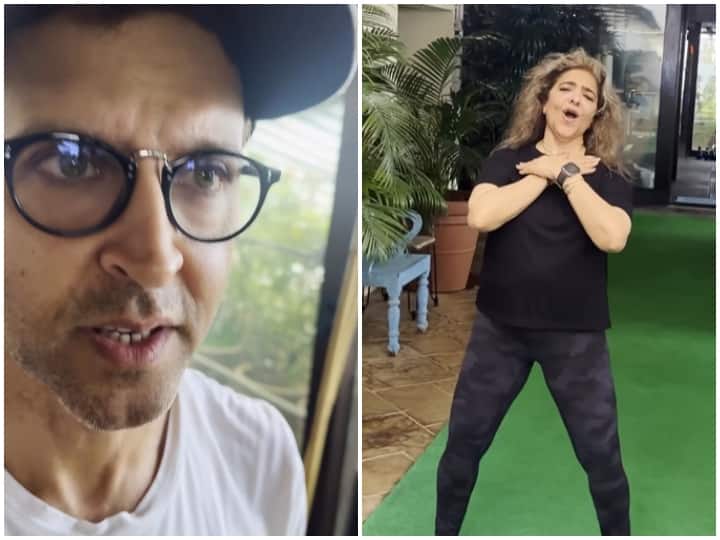 Hrithik Roshan shared an unseen video on mother Pinky Roshan's birthday, supermom was seen dancing to the beat.