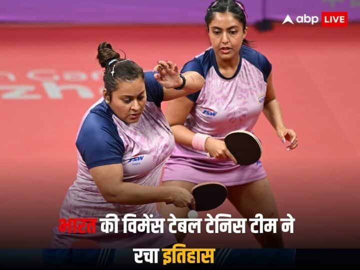 Sutirtha-Ahayika hoisted the tricolor, India got a medal in table tennis women's doubles for the first time.