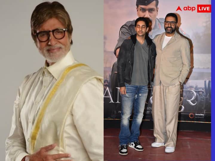 Big B became emotional after seeing grandson Agastya Nanda with Abhishek Bachchan, shared the picture and blessed him