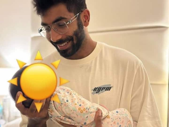 Jasprit Bumrah: Team India's fast bowler Jasprit Bumrah seen with his new born baby.