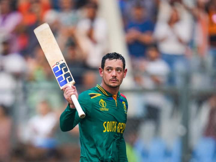 Quinton de Kock, playing his last ODI World Cup, scored his fourth century in the tournament.