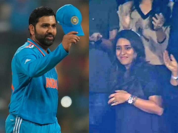 Watch: When Rohit Sharma took a wicket in ODI format after 7 years, his wife jumped with joy, see