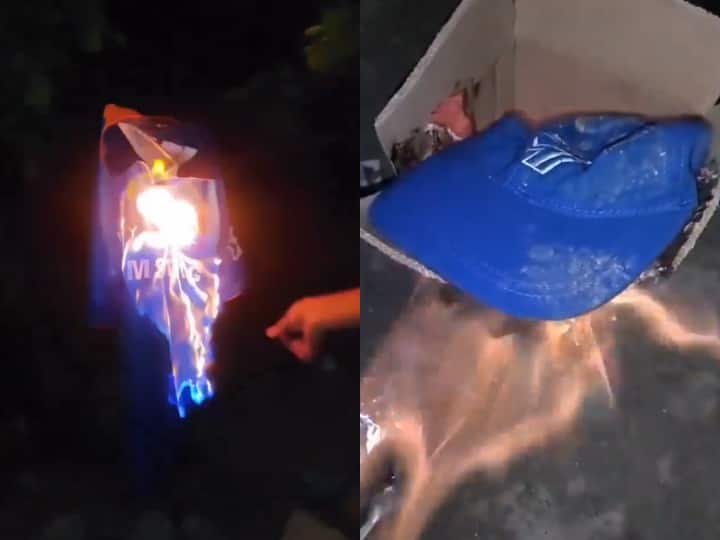 Fans are bent on 'boycotting' Mumbai Indians, some are burning jerseys and some caps;  angry fans