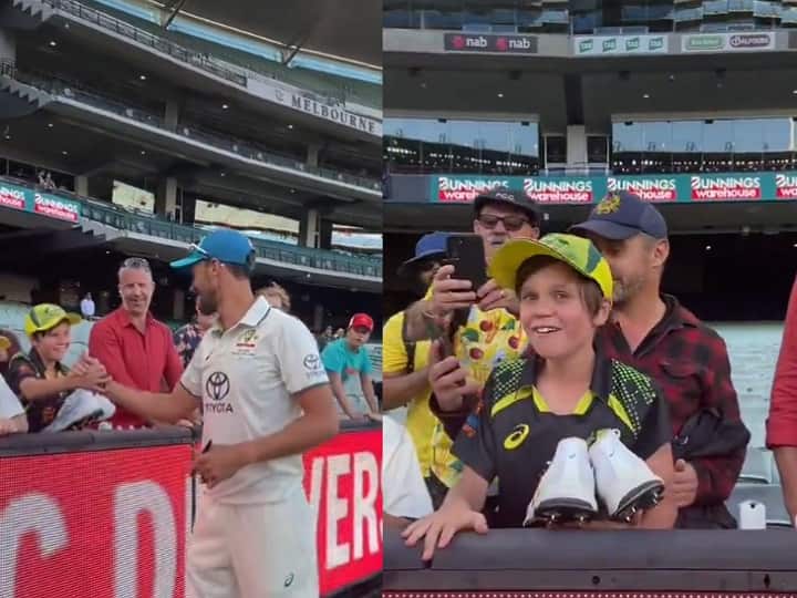 IPL's most expensive player kept his promise, handed over shoes to a little cricket fan after the Melbourne Test