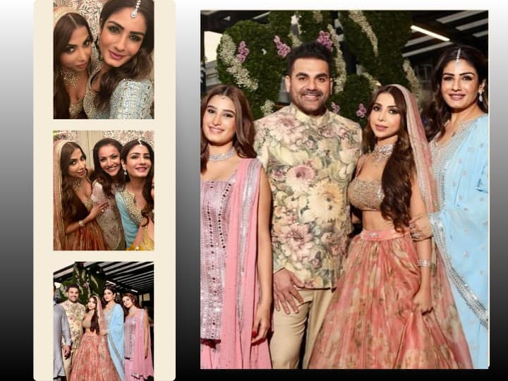 Raveena Tandon showed a glimpse of Arbaaz-Shura's wedding, the actress posed with the newly married couple like this