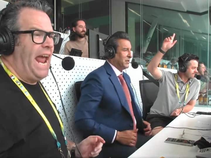 Wasim Akram's face was worth seeing when Babar was out, had to force a smile in the commentary
