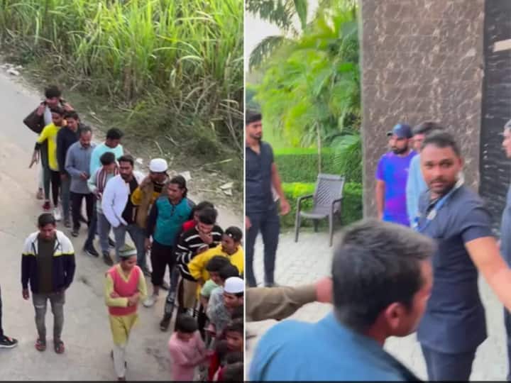 Watch: Crowd of fans gathered at Mohammed Shami's farm house, security arrangements increased, see