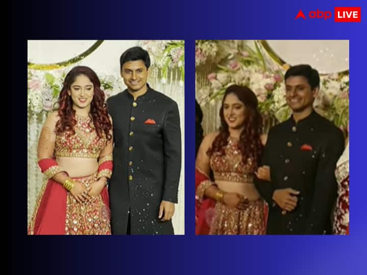Music gathered at the reception of Aamir Khan's daughter Ayra, stars posed with the newlyweds.