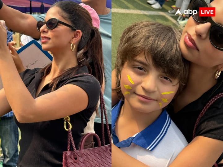 Suhana Khan became the cheerleader of younger brother Abram on Sports Day, mother Gauri shared pictures