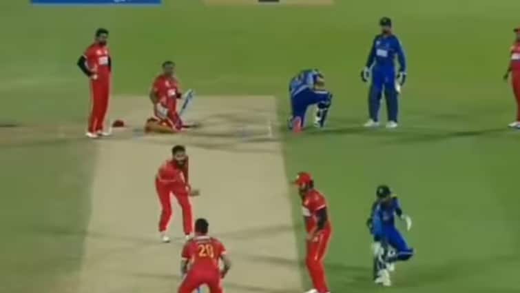 Watch: A unique incident happened on the cricket field, 3 batsmen were seen on the pitch;  Can't stop watching the video