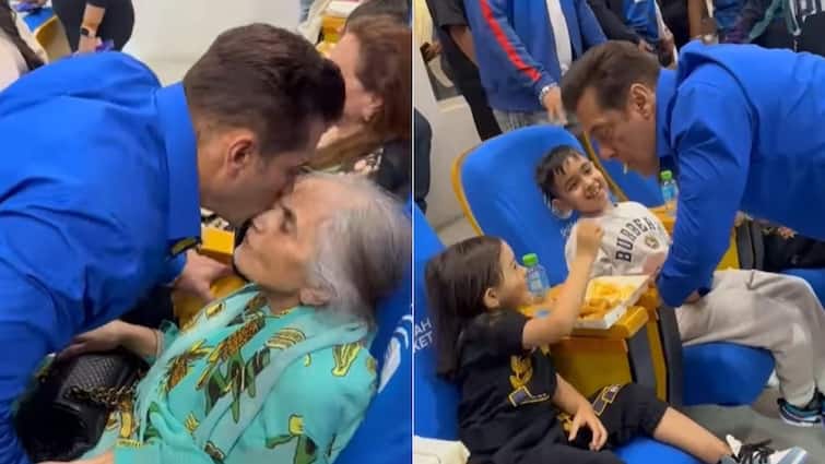 Salman Khan was seen showering love on mother Salma, the video won the hearts of fans.