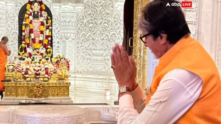 Amitabh Bachchan again took blessings of Ram Lalla with folded hands in Ayodhya, shared photo
