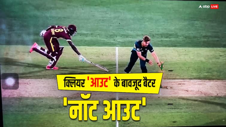 Bat about one foot away from the crease, yet Alzarri Joseph was not run out, everyone on the field was surprised