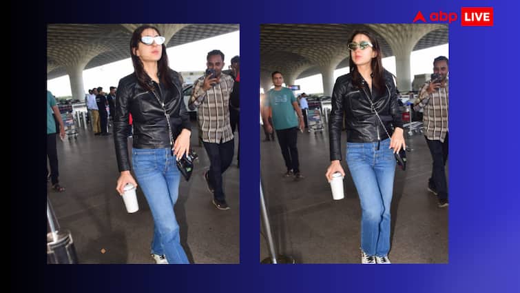 Leather jacket...black glasses on eyes, Sara Ali Khan spotted in killer look at the airport, pictures go viral