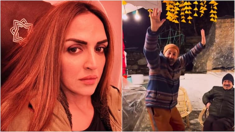 Sister Esha Deol is suffering from the grief of divorce, Sunny Deol is enjoying snowfall in the mountains.