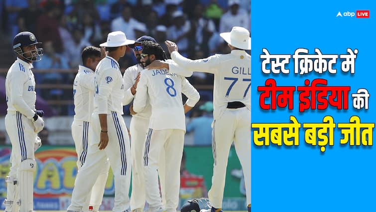 Team India registered the biggest win in Test history in Rajkot, defeating England by 434 runs.