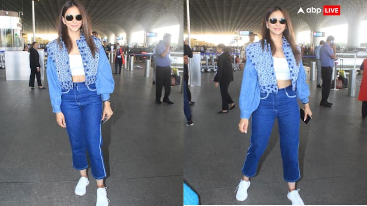 Neither vermilion in demand, nor bangles in hands, Rakul was seen in this look at the airport