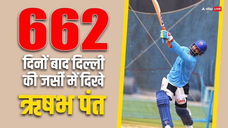 Rishabh Pant returned to bat for Delhi Capitals after 662 days.