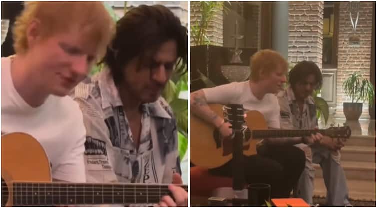 Shahrukh lost in Ed Sheeran's singing, unseen video surfaced